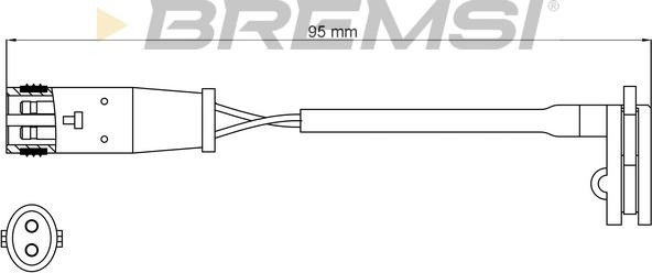 Bremsi WI0625 - Signalni kontakt, trosenje kočione plocice www.molydon.hr