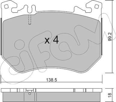 Cifam 822-1311-1 - Komplet Pločica, disk-kočnica www.molydon.hr