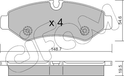 Cifam 822-1275-0 - Komplet Pločica, disk-kočnica www.molydon.hr