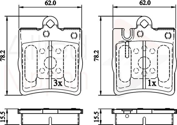 Comline ADB0915 - Komplet Pločica, disk-kočnica www.molydon.hr