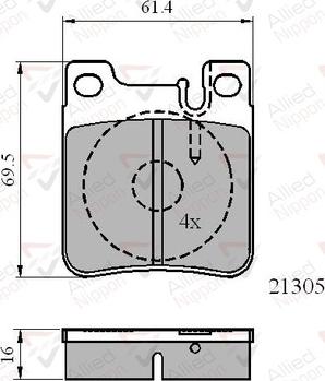 Comline ADB0702 - Komplet Pločica, disk-kočnica www.molydon.hr