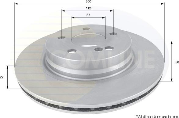 Comline ADC1658V - Kočioni disk www.molydon.hr