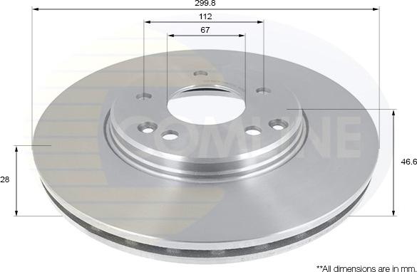 Comline ADC1669V - Kočioni disk www.molydon.hr
