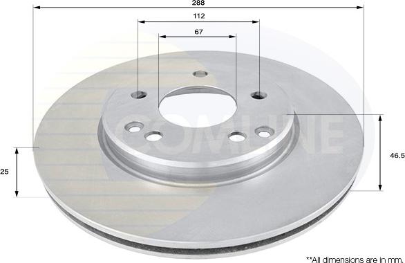 Comline ADC1603V - Kočioni disk www.molydon.hr