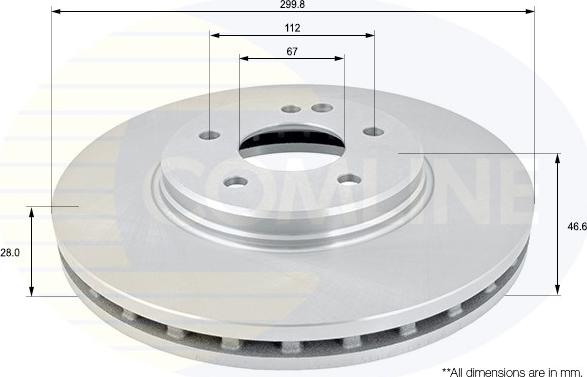 Comline ADC1617V - Kočioni disk www.molydon.hr