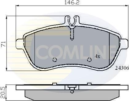 Comline CBP01786 - Komplet Pločica, disk-kočnica www.molydon.hr