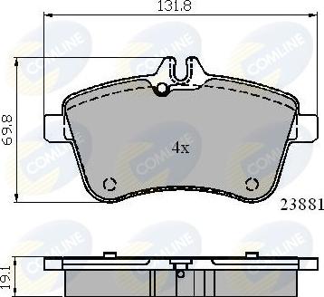 Comline CBP01723 - Komplet Pločica, disk-kočnica www.molydon.hr