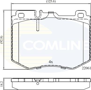 Comline CBP02348 - Komplet Pločica, disk-kočnica www.molydon.hr