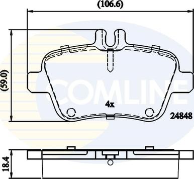 Comline CBP02209 - Komplet Pločica, disk-kočnica www.molydon.hr