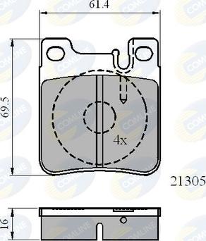 Comline CBP0702 - Komplet Pločica, disk-kočnica www.molydon.hr
