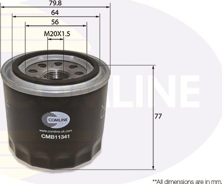 Comline CMB11341 - Filter za ulje www.molydon.hr