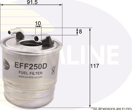 Comline EFF250D - Filter za gorivo www.molydon.hr