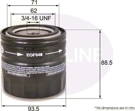Comline EOF046 - Filter za ulje www.molydon.hr