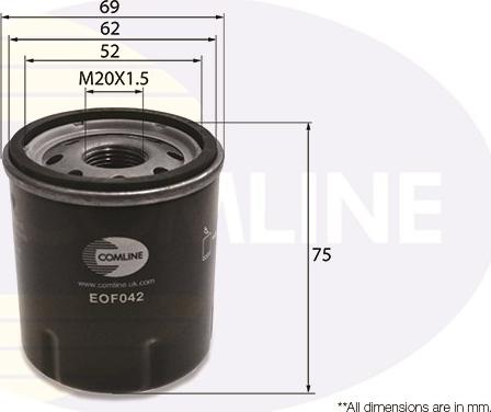 Comline EOF042 - Filter za ulje www.molydon.hr