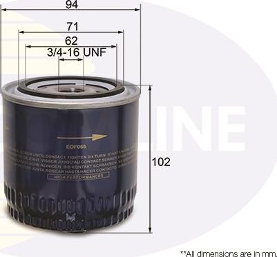 Comline EOF065 - Filter za ulje www.molydon.hr