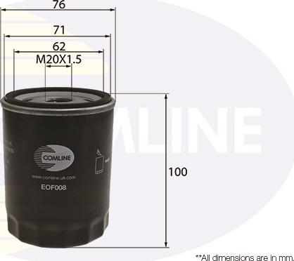 Comline EOF008 - Filter za ulje www.molydon.hr