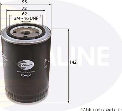 Comline EOF030 - Filter za ulje www.molydon.hr