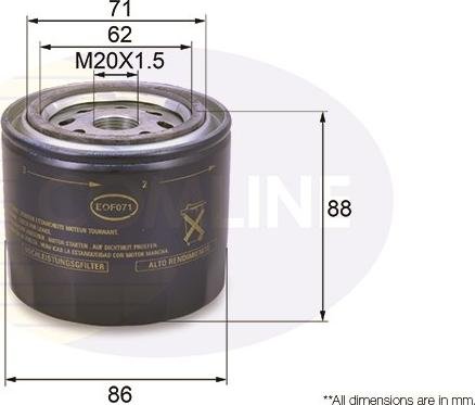 Comline EOF071 - Filter za ulje www.molydon.hr