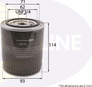 Comline EOF187 - Filter za ulje www.molydon.hr