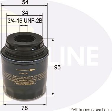 Comline EOF250 - Filter za ulje www.molydon.hr