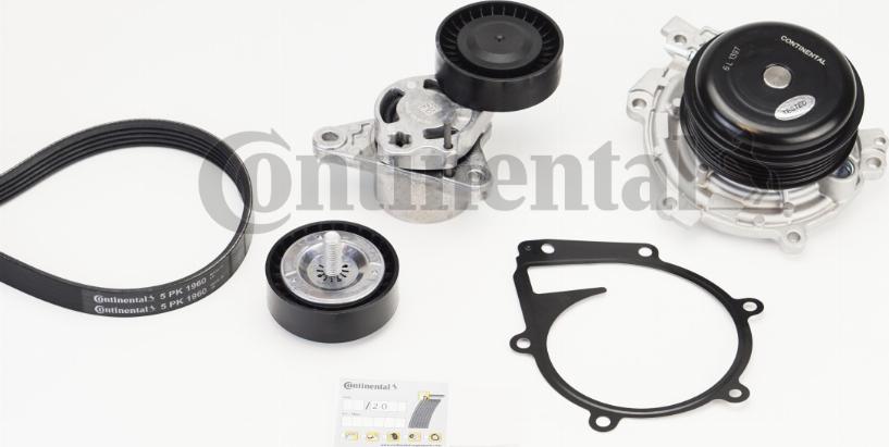 CONTINENTAL 5PK1960WP1 - Vodena pumpa + garnitura klinastog rebrastog remena www.molydon.hr