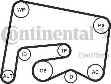 CONTINENTAL 6PK2155K1 - Garnitura klinastog rebrastog remena www.molydon.hr