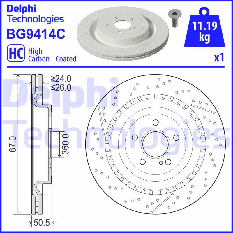 Delphi BG9414C - Kočioni disk www.molydon.hr