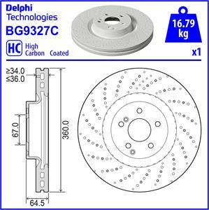 Delphi BG9327C - Kočioni disk www.molydon.hr