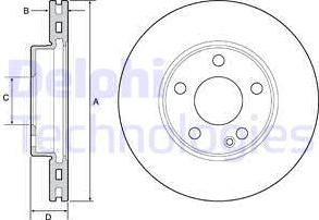Delphi BG4554C - Kočioni disk www.molydon.hr