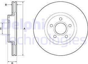 Delphi BG4676C - Kočioni disk www.molydon.hr