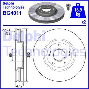 Delphi BG4011 - Kočioni disk www.molydon.hr
