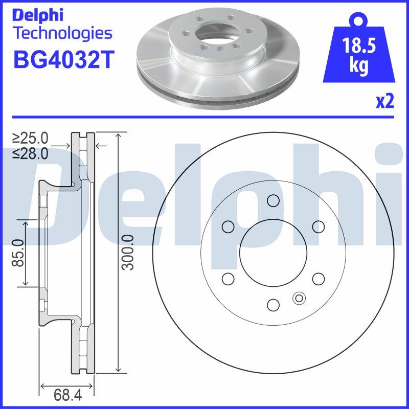 Delphi BG4032T - Kočioni disk www.molydon.hr