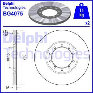 Delphi BG4075 - Kočioni disk www.molydon.hr