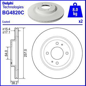 Delphi BG4820C - Kočioni disk www.molydon.hr
