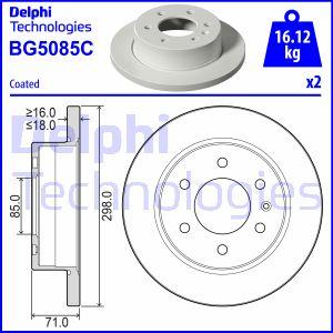 Delphi BG5085C - Kočioni disk www.molydon.hr