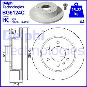Delphi BG5124C - Kočioni disk www.molydon.hr