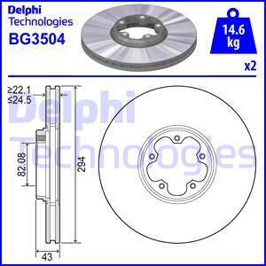 Delphi BG3504 - Kočioni disk www.molydon.hr