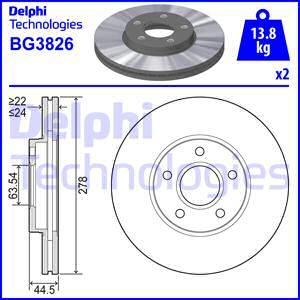 Delphi BG3826 - Kočioni disk www.molydon.hr