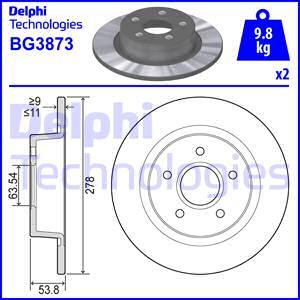 Delphi BG3873 - Kočioni disk www.molydon.hr