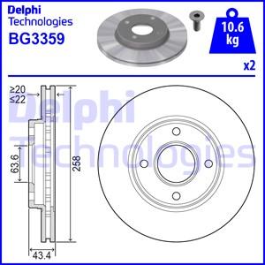 Delphi BG3359 - Kočioni disk www.molydon.hr