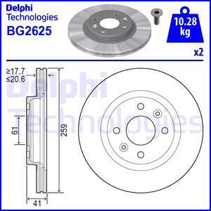 Delphi BG2625 - Kočioni disk www.molydon.hr