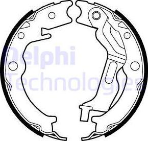 Delphi LS2025 - Komplet kočionih obloga, rucna kočnica www.molydon.hr
