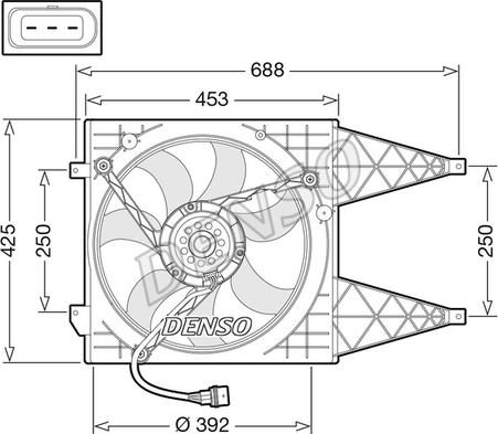 Denso DER32015 - Ventilator, hladjenje motora www.molydon.hr