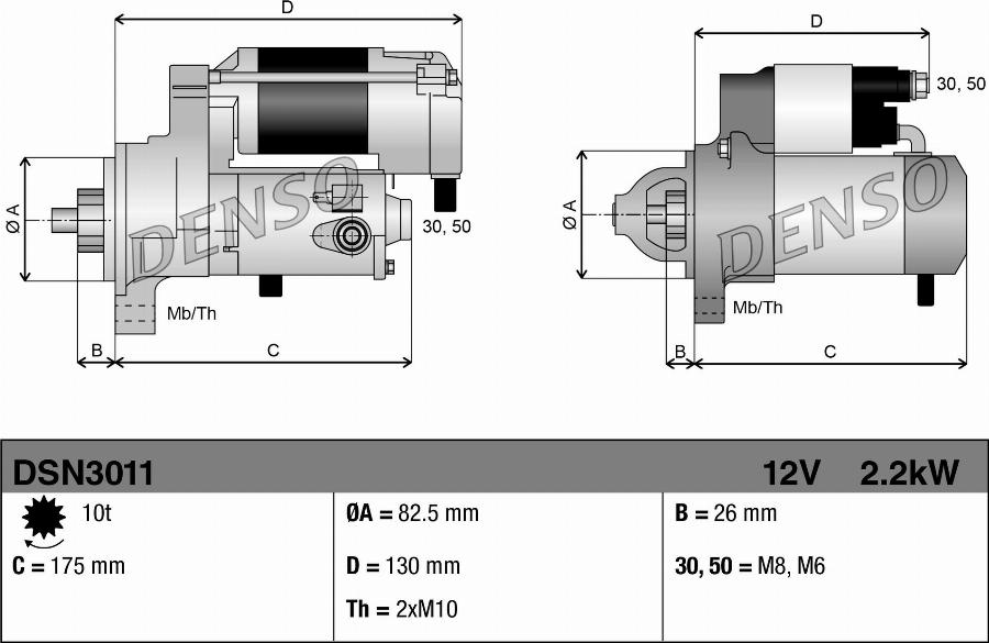 Denso DSN3011 - Starter www.molydon.hr