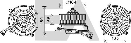 EACLIMA 42A50040 - Elektromotor, ventilator kabine/unutrasnjeg prostora www.molydon.hr