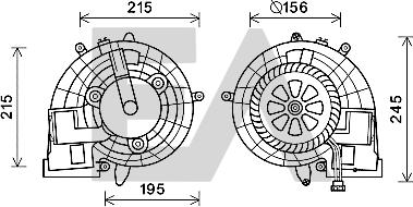 EACLIMA 42A50009 - Elektromotor, ventilator kabine/unutrasnjeg prostora www.molydon.hr