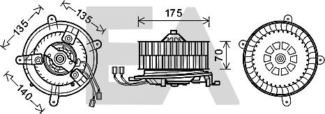 EACLIMA 42A50004 - Elektromotor, ventilator kabine/unutrasnjeg prostora www.molydon.hr