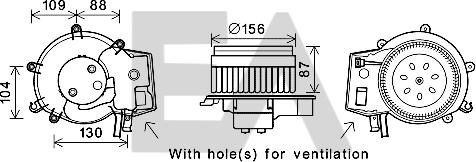 EACLIMA 42A50019 - Elektromotor, ventilator kabine/unutrasnjeg prostora www.molydon.hr