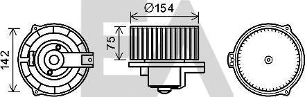 EACLIMA 42A50014 - Elektromotor, ventilator kabine/unutrasnjeg prostora www.molydon.hr