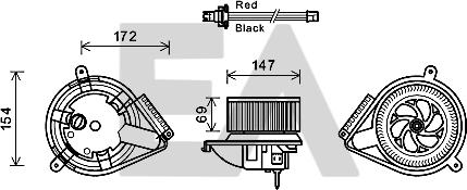 EACLIMA 42A50011 - Elektromotor, ventilator kabine/unutrasnjeg prostora www.molydon.hr